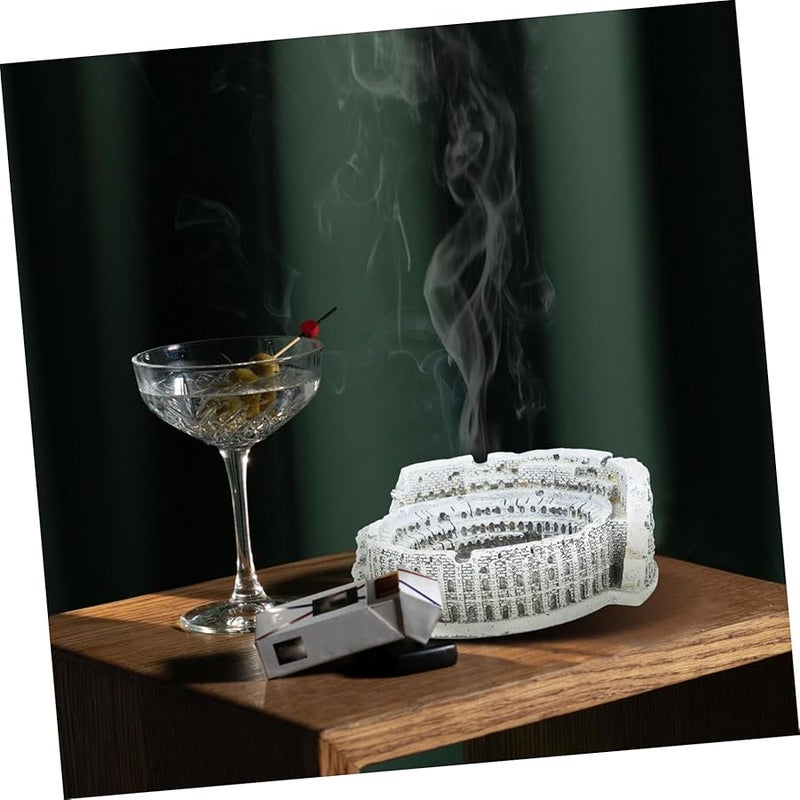 منفضة سجائر كولوسيوم رومانية حامل سجائر سطح أملس سهل التنظيف ديكور للمنزل والمكتب - Image 5